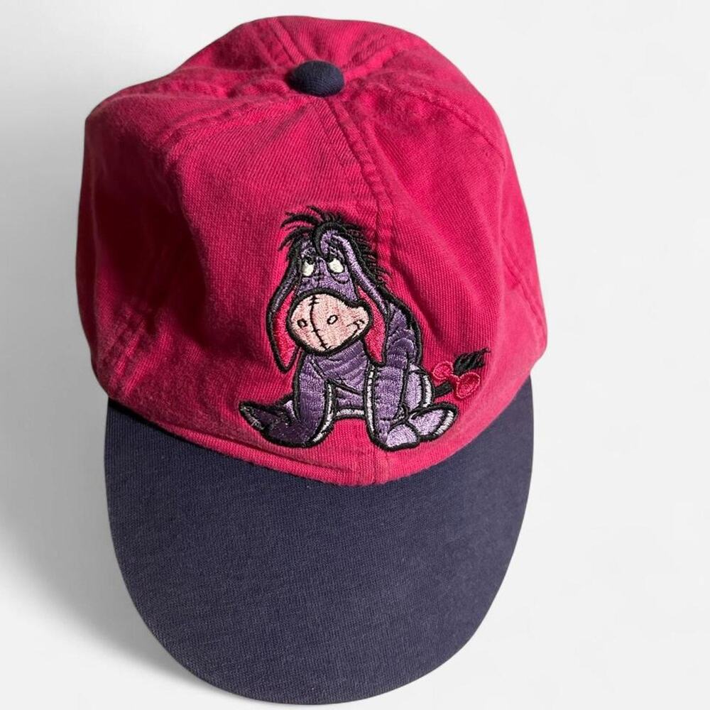 6-12 months vintage baby Disney Eeyore embroidered baseball cap. “No Matter.”
